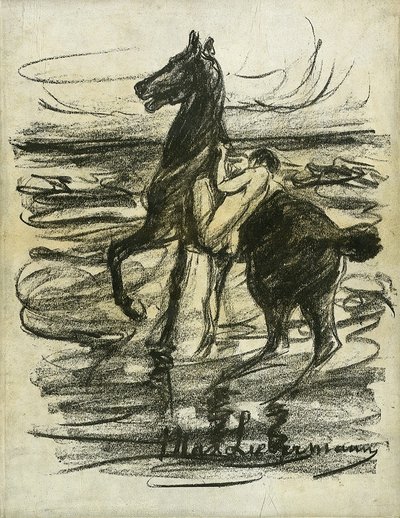 Naked Rider on the Beach by Max Liebermann